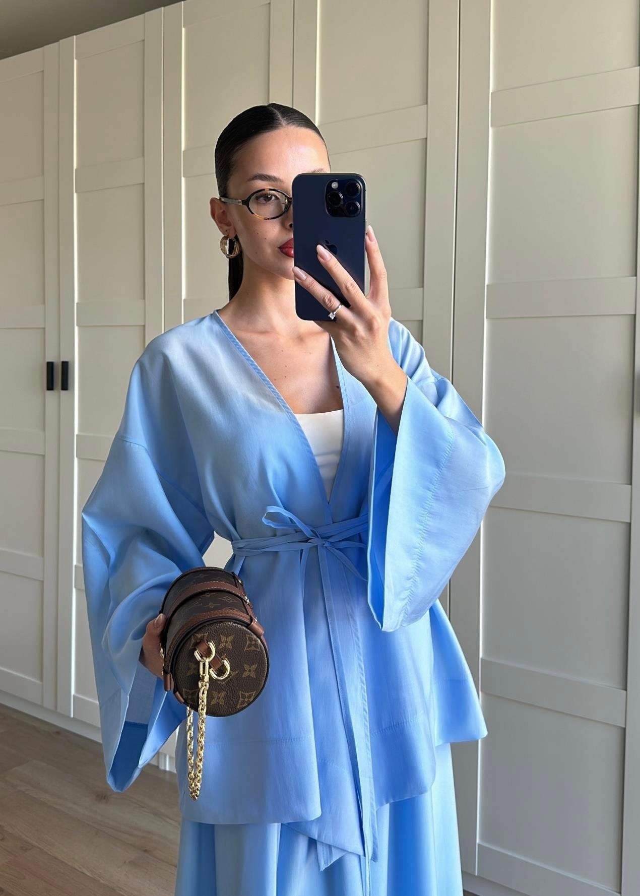 Kimonolu Etekli Takım MAVİ