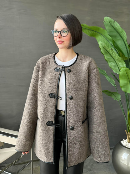 Aplikeli Kürklü Mont VİZON