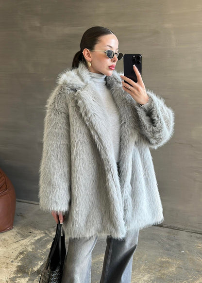 Ara Boy Premium Kürk GRİ