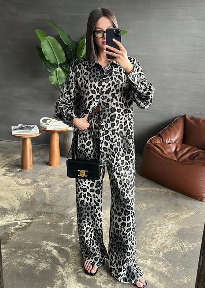 İSADORA Leopar Premium Takım GRİ