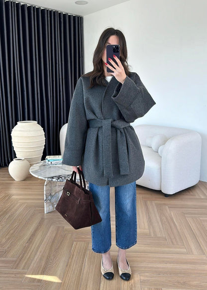 Kaşe Ara Boy Kaban ANTRASİT