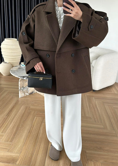 Ara Boy Kaşe Kaban ACI KAHVE