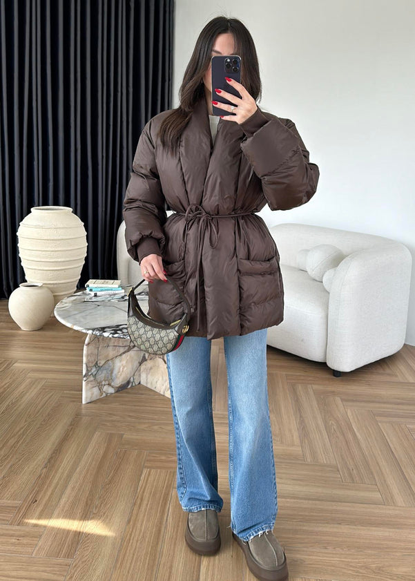 İp Bağlamalı Şişme Mont