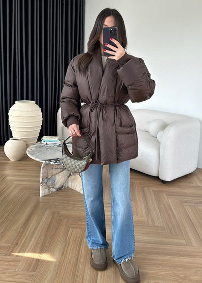 İp Bağlamalı Şişme Mont