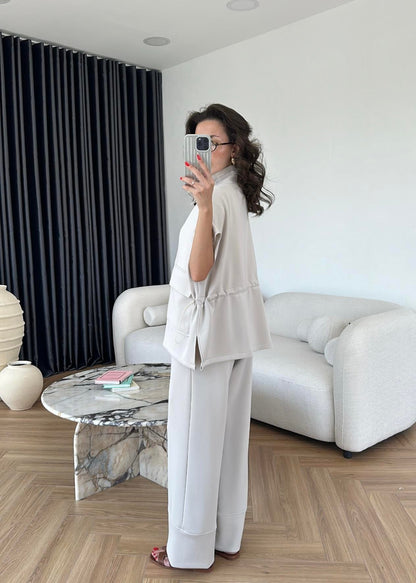 Yelekli Fermuarlı Modal Takım TAŞ