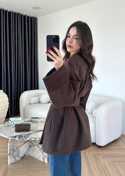 Kaşe Ara Boy Kaban ACI KAHVE