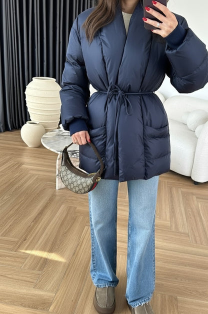 İp Bağlamalı Şişme Mont