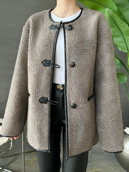 Aplikeli Kürklü Mont CAMEL