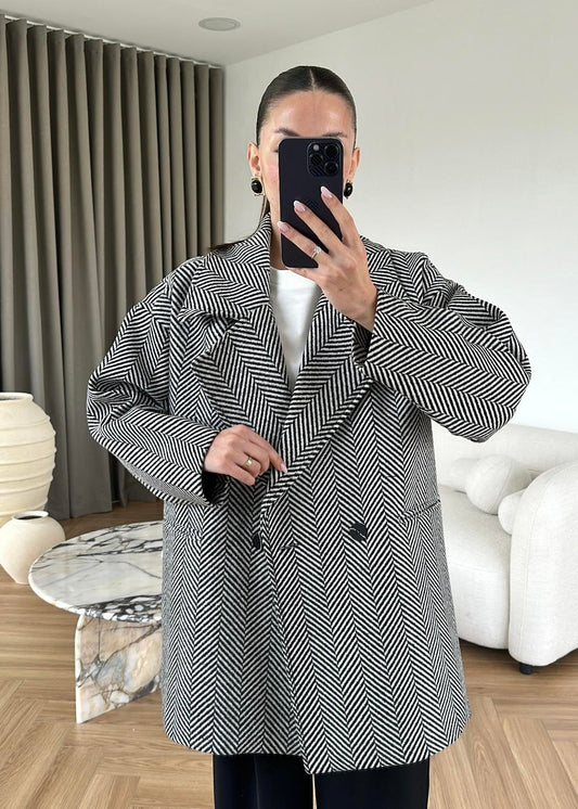 Balıksırtı Ara Boy Kaban SİYAH