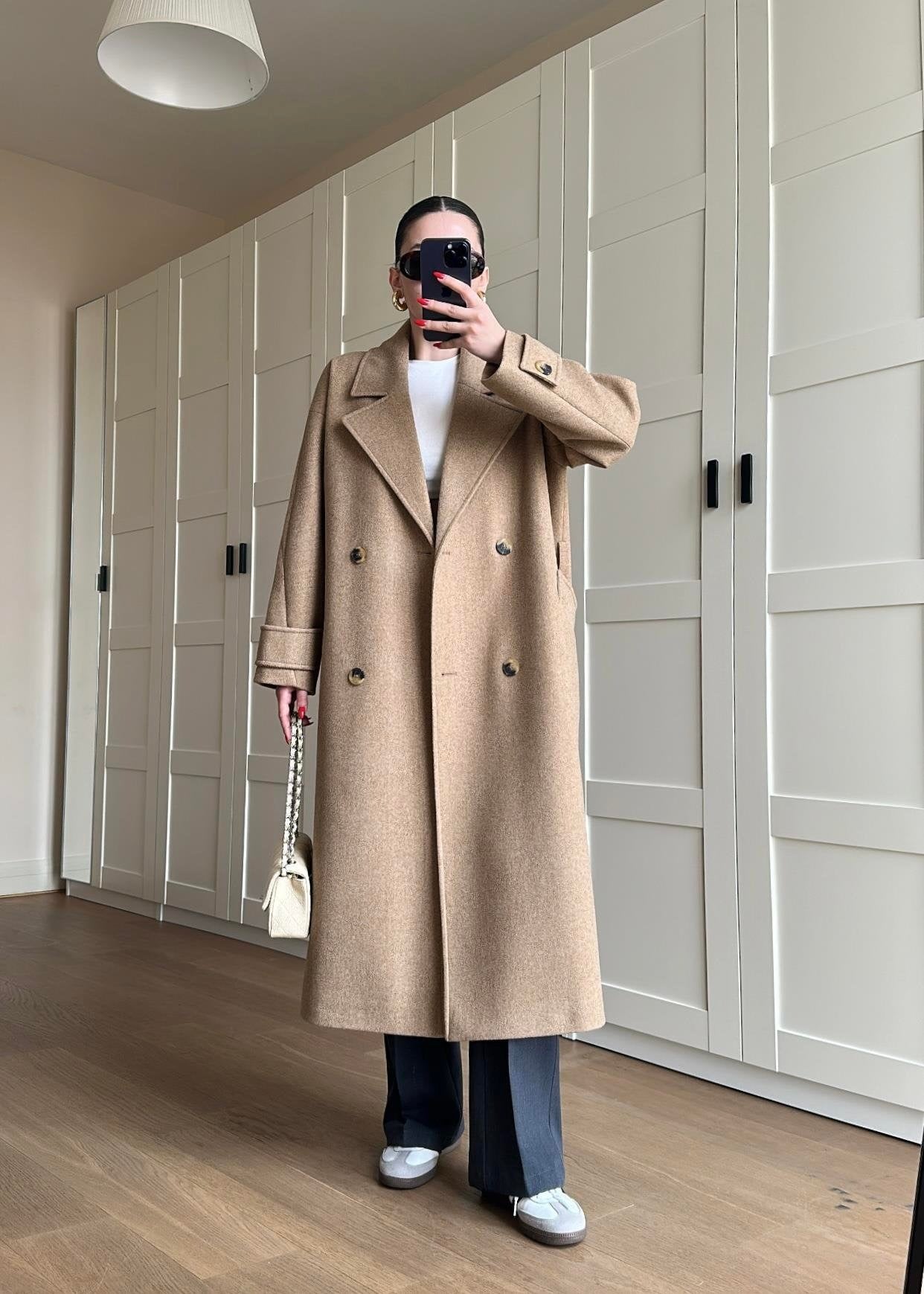 Kelebek Yakalı Kaban CAMEL