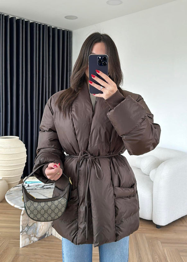 İp Bağlamalı Şişme Mont