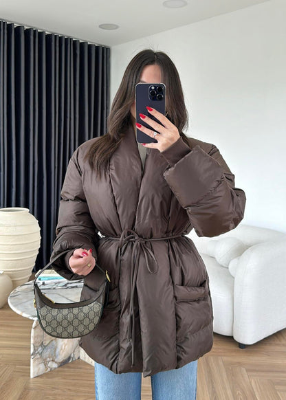 İp Bağlamalı Şişme Mont