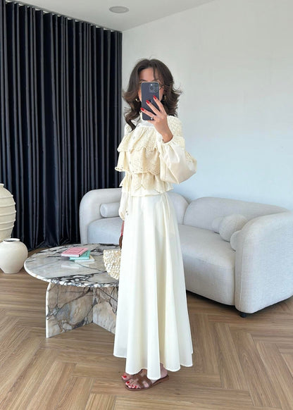 Güpürlü Çan Etekli Takım SARI