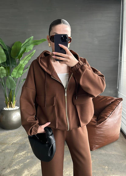 Torba Cepli Modal Takım ACI KAHVE