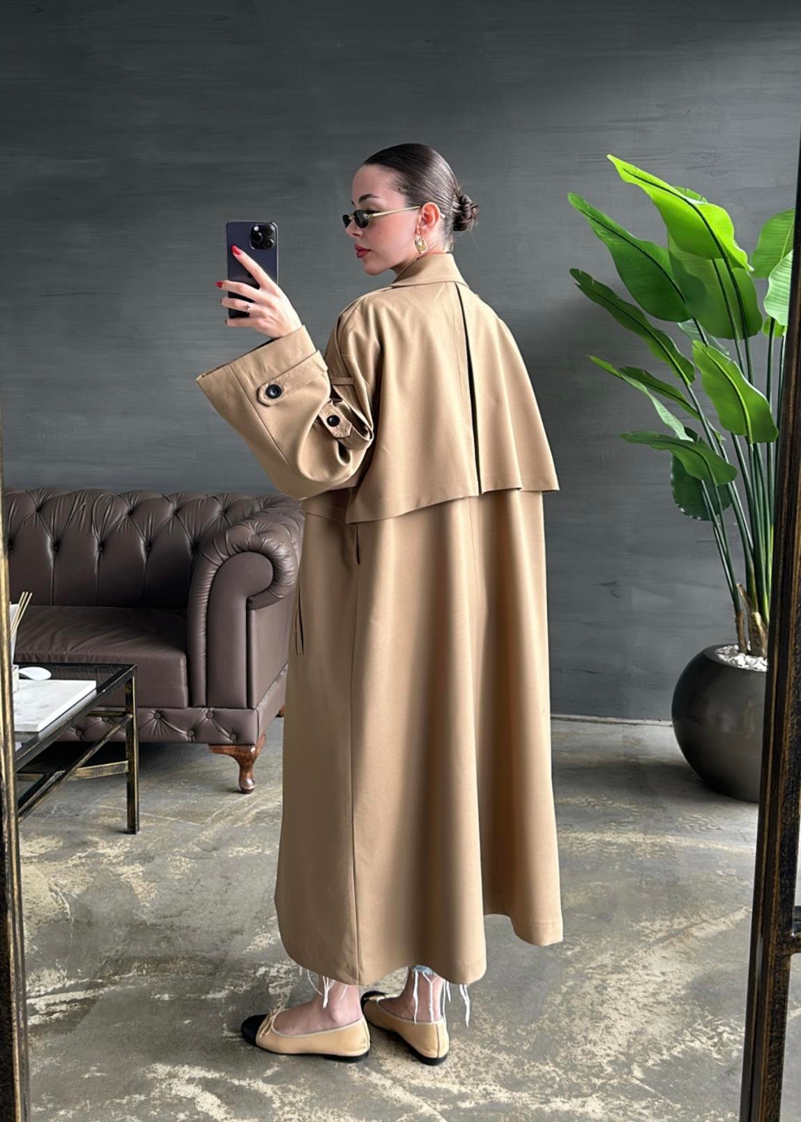 Gabardin Premium Trençkot VİZON