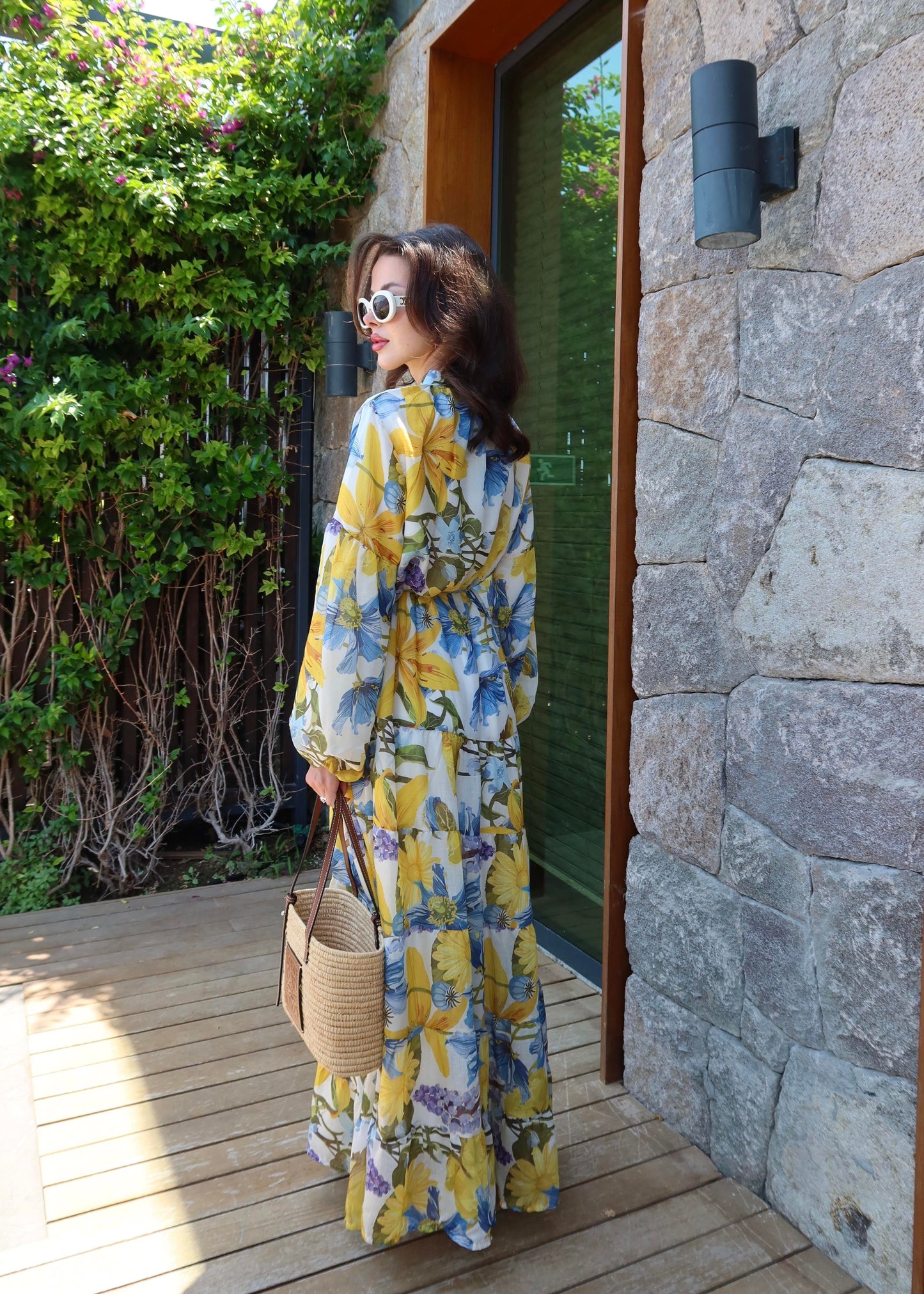 House Çiçekli Elbise RENKLİ