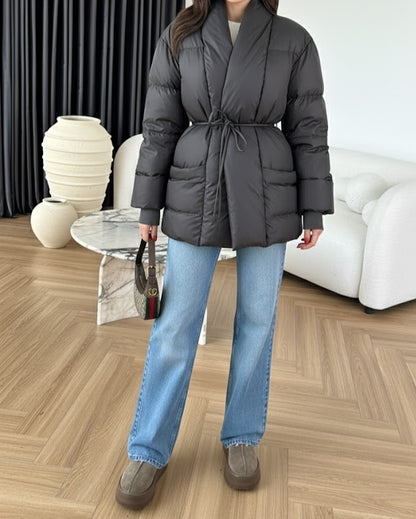 İp Bağlamalı Şişme Mont