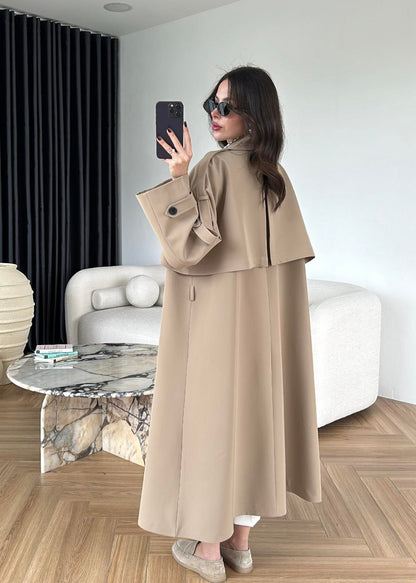 Omuzu Uzun Apoletli Trençkot CAMEL