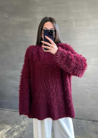 Uzun Tüylü Kazak KREM