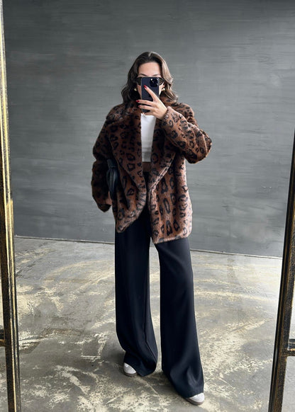 Uzun Leopar Kürk ACI KAHVE