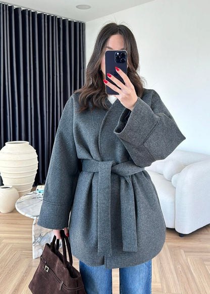 Kaşe Ara Boy Kaban ANTRASİT