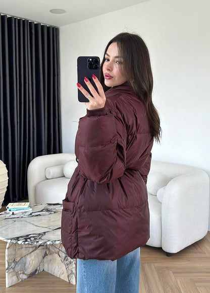 İp Bağlamalı Şişme Mont