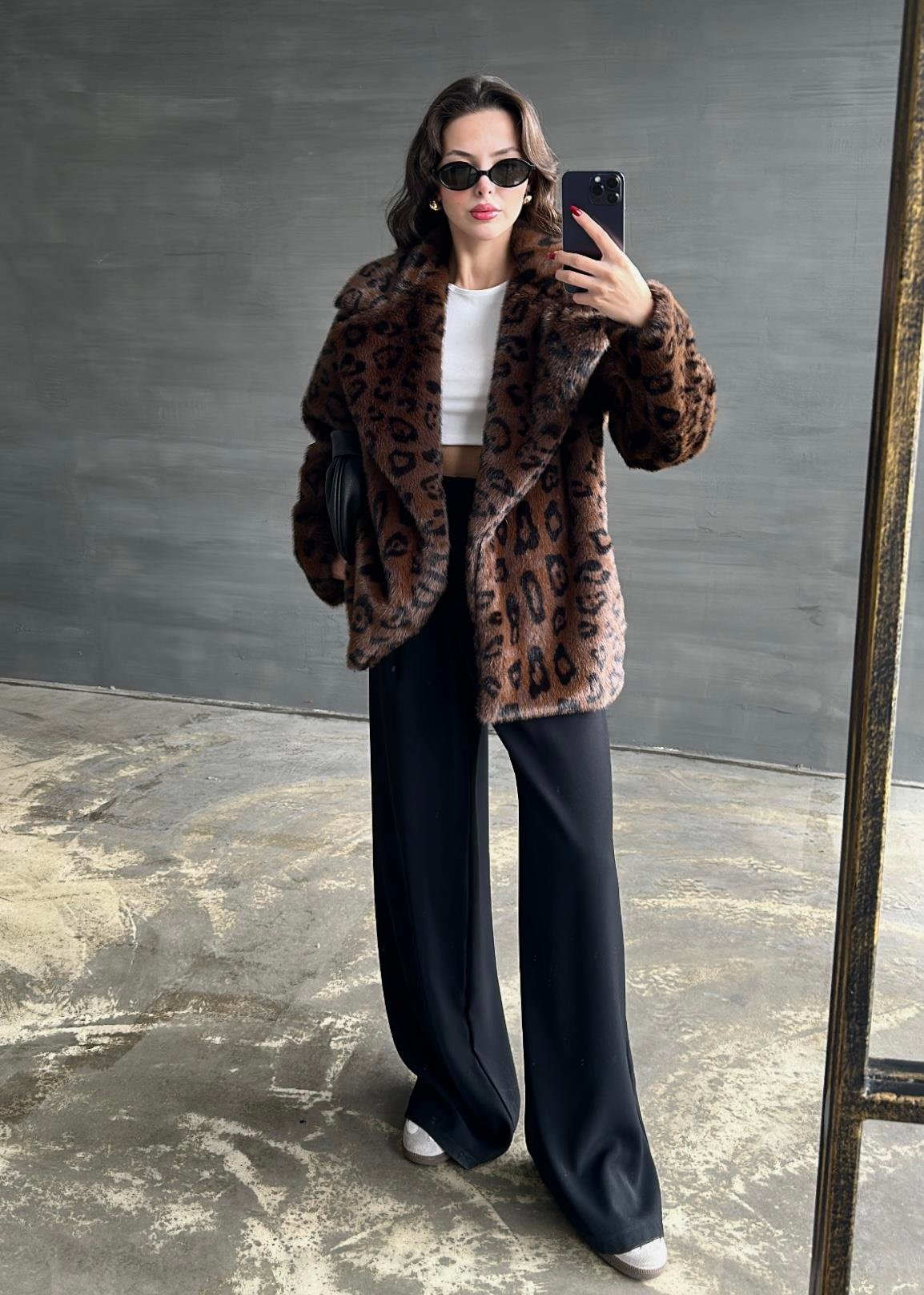 Uzun Leopar Kürk ACI KAHVE