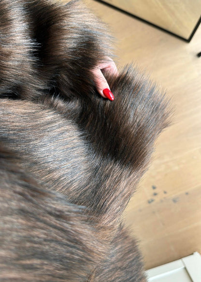 Volümlü Premium Kürk ACI KAHVE