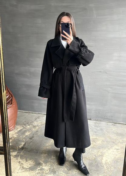 Tokalı Rüzgarlık Detaylı Kaban SİYAH