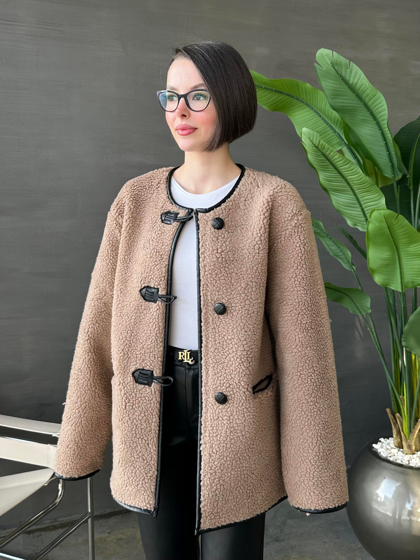 Aplikeli Kürklü Mont VİZON