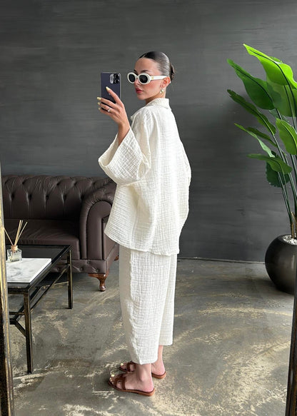 Simli Müslin Takım EKRU