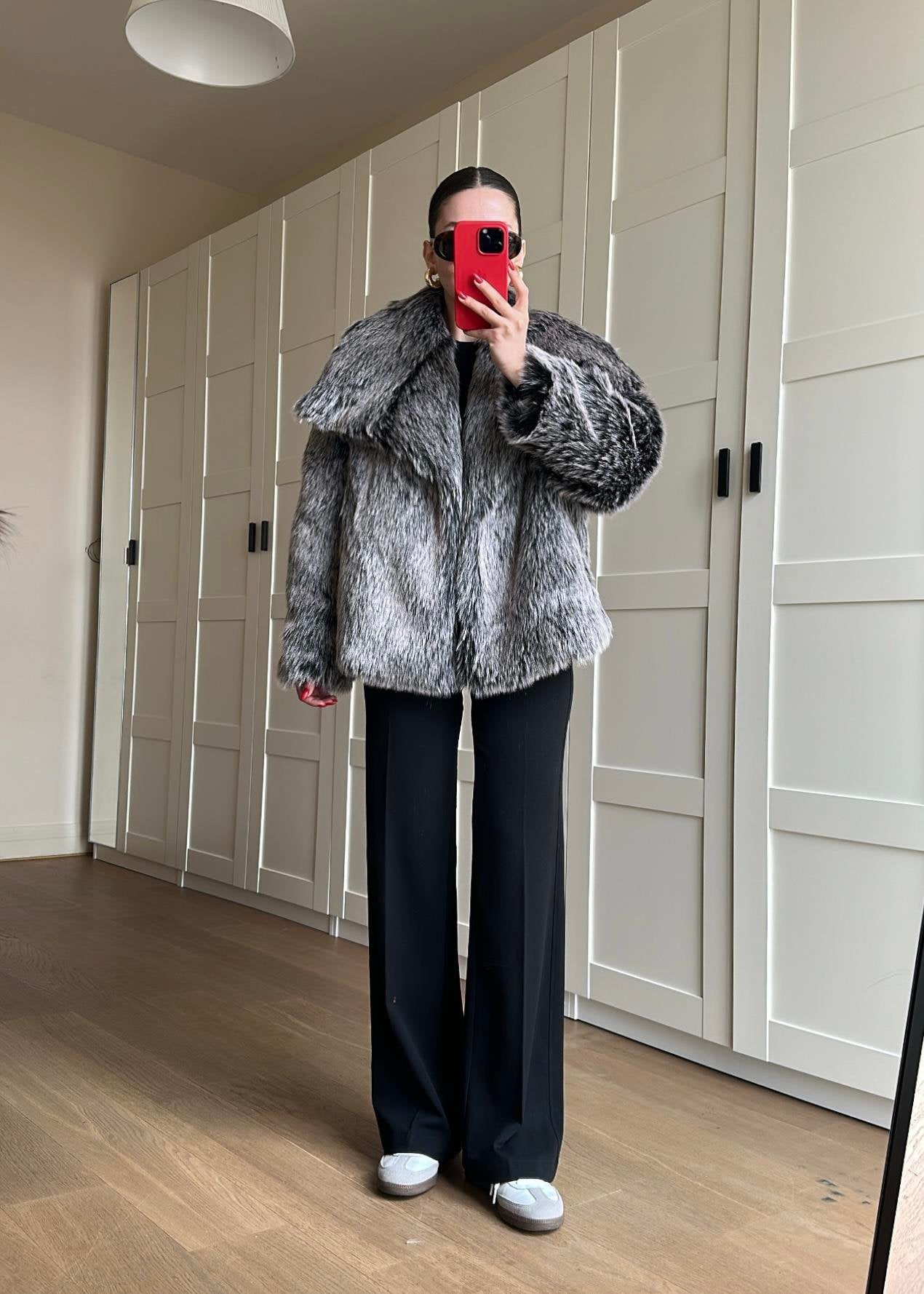 Volümlü Premium Kürk ANTRASİT