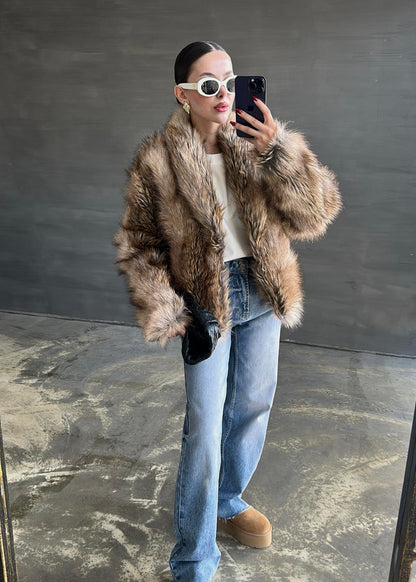 Ters Tüylü Kürk KAHVERENGİ