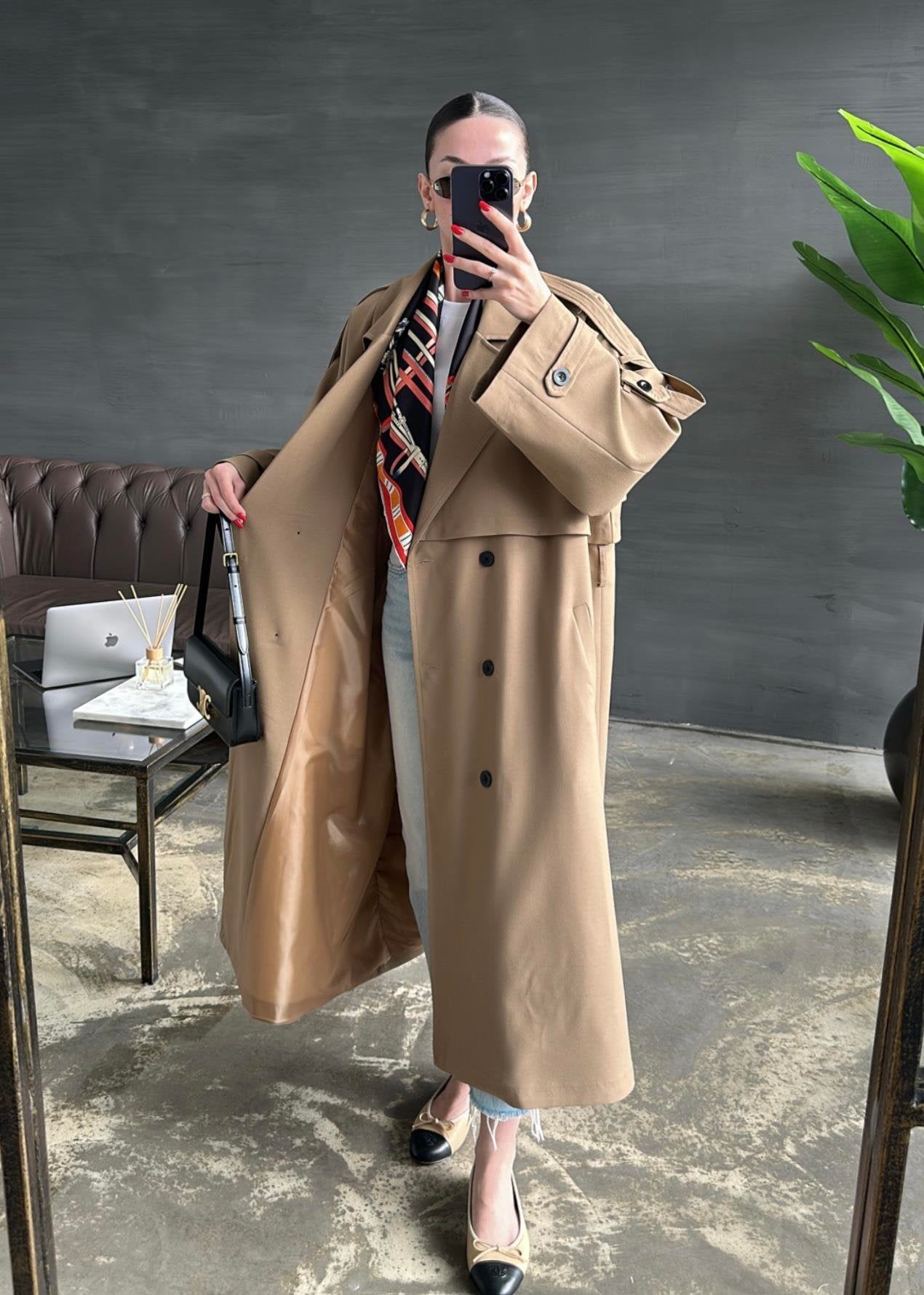 Gabardin Premium Trençkot VİZON