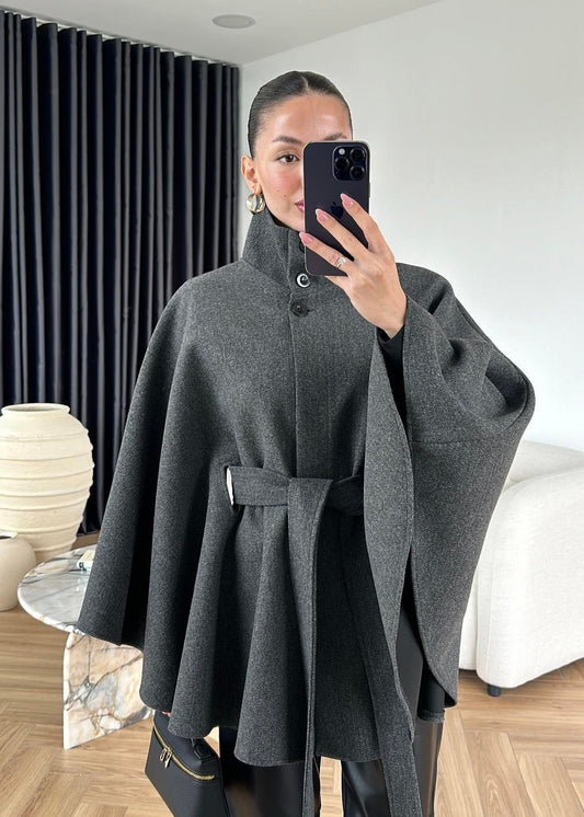 Kaşe Bağlamalı Panço ANTRASİT