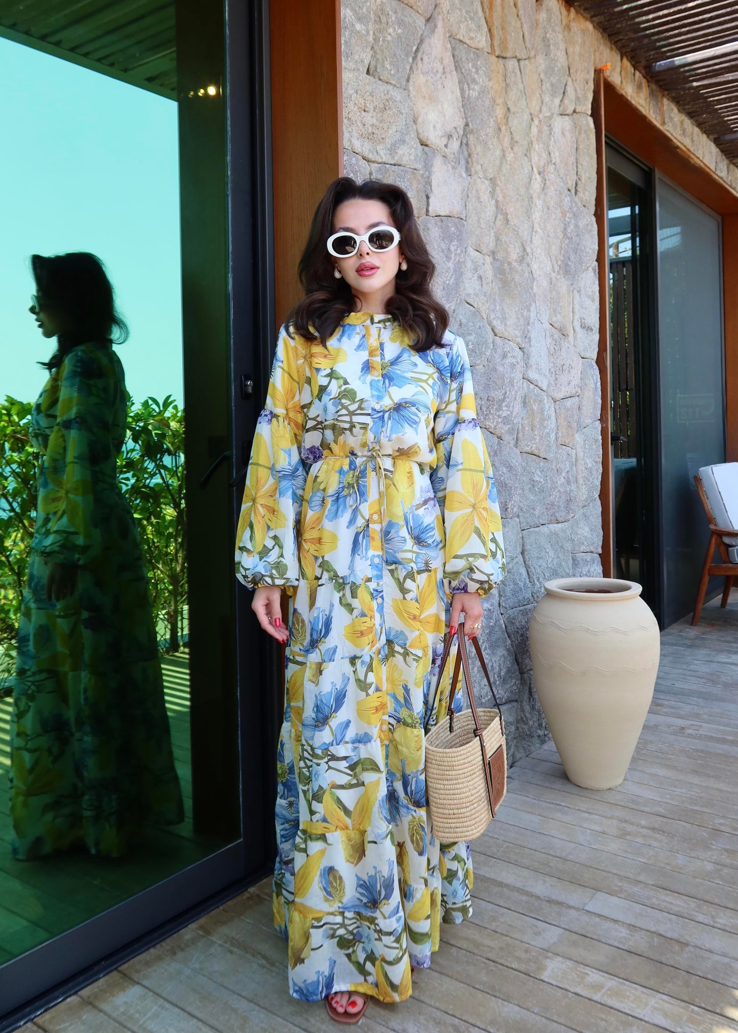 House Çiçekli Elbise RENKLİ