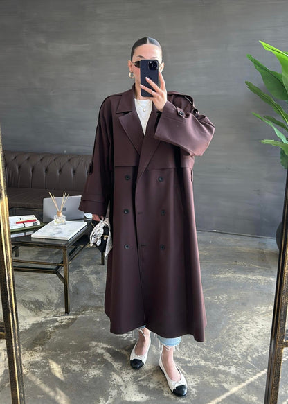 Gabardin Premium Trençkot ACI KAHVE