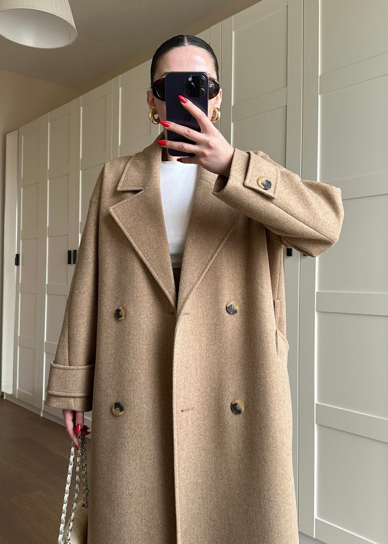 Kelebek Yakalı Kaban CAMEL