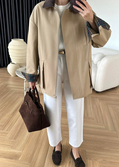 Torba Cepli Ekose Detaylı Ceket