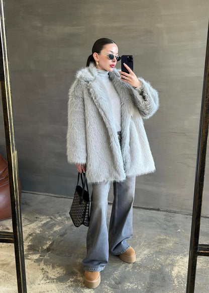 Ara Boy Premium Kürk GRİ