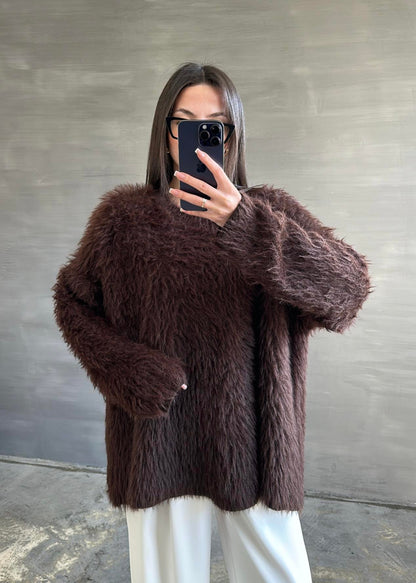 Uzun Tüylü Kazak KREM