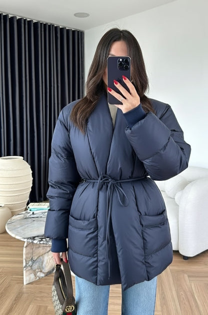 İp Bağlamalı Şişme Mont