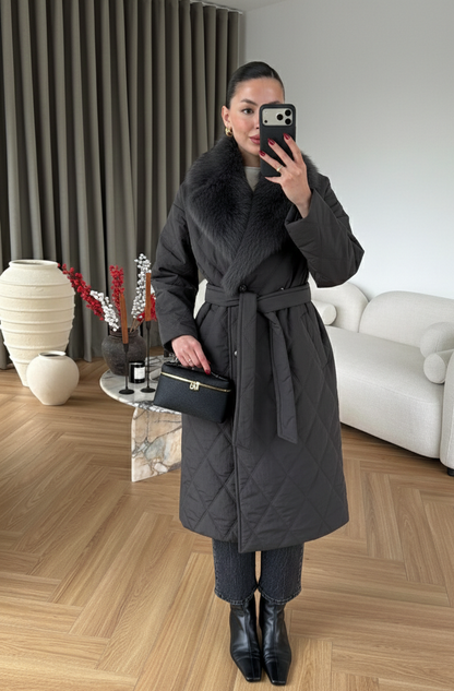Royal Kürklü Uzun Mont ANTRASİT