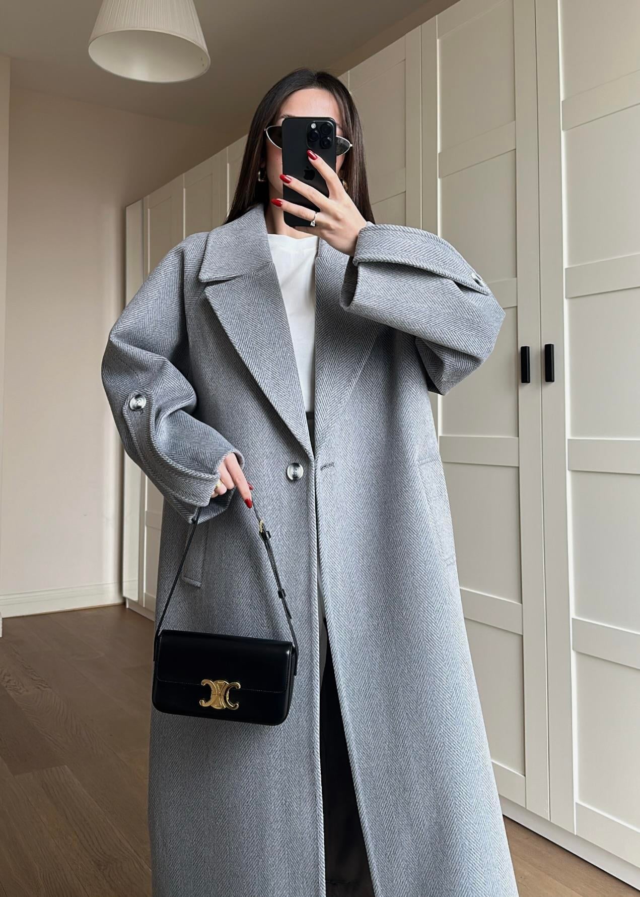 Apoletli Balıksırtı Kemerli Kaban GRİ