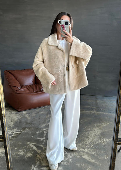 Çift Cepli Kürk BEJ