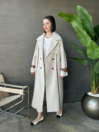 Deri Detaylı Premium Kaban TAŞ