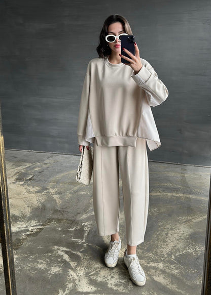 Garnili Modal Sweat Pantolon Takım BEJ