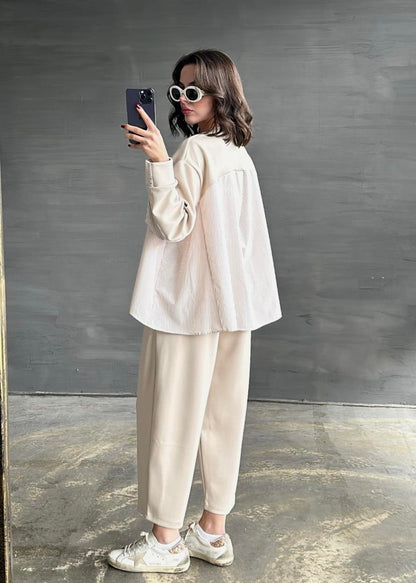 Garnili Modal Sweat Pantolon Takım BEJ