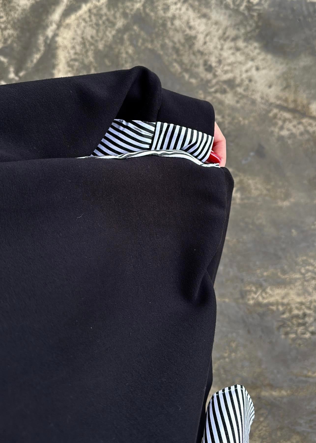 Garnili Modal Sweat Pantolon Takım SİYAH