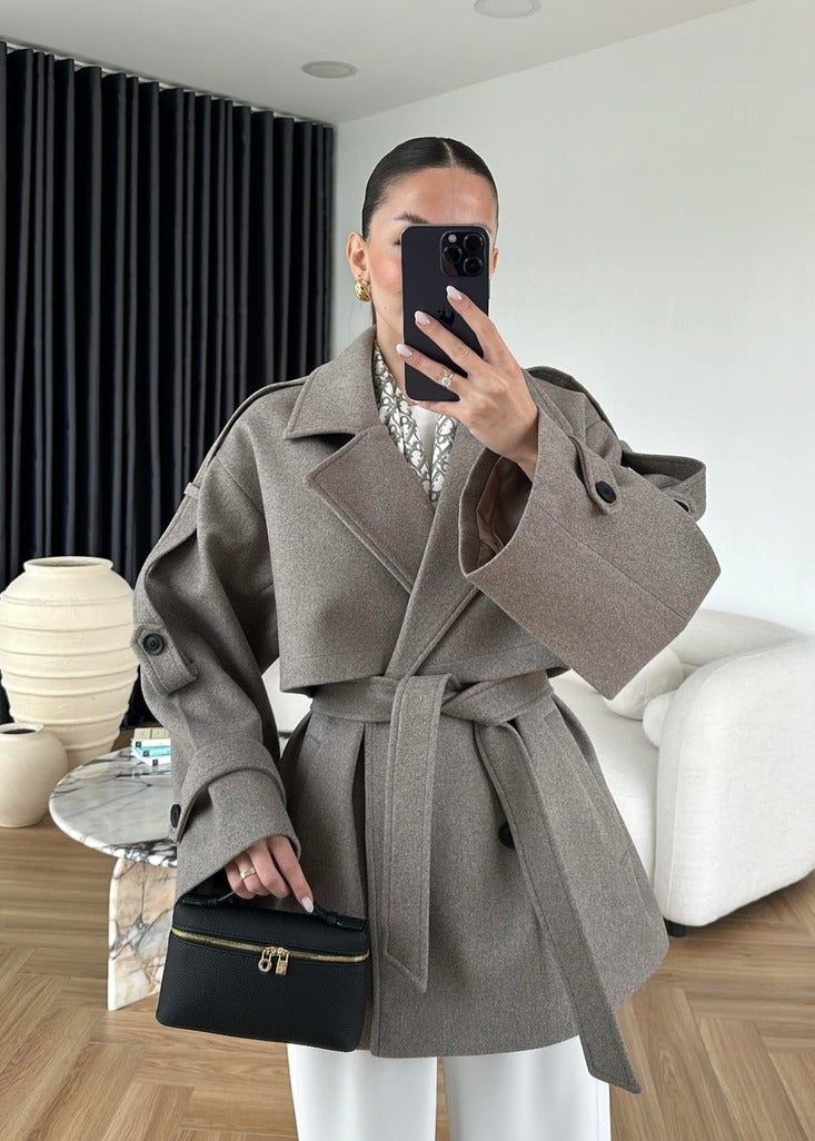 Ara Boy Kaşe Kaban VİZON